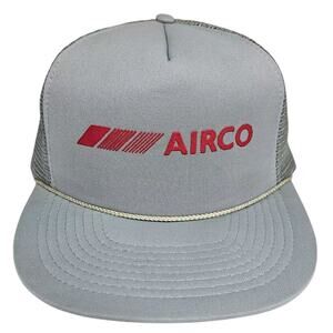 Gray Trucker Hat with Red Logo